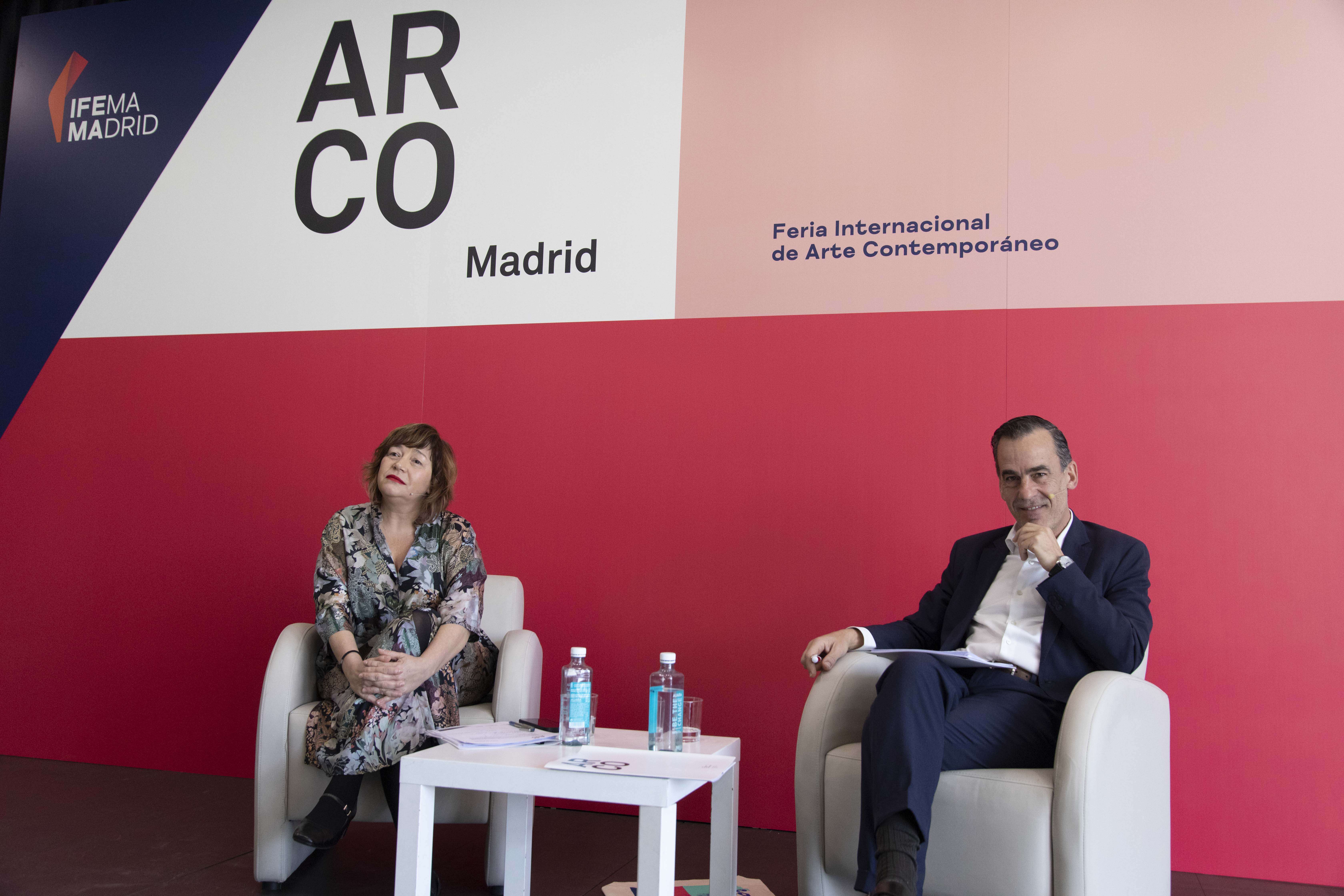 Maribel López directora de ARCO y Juan Arrizabalaga director general de Ifema.