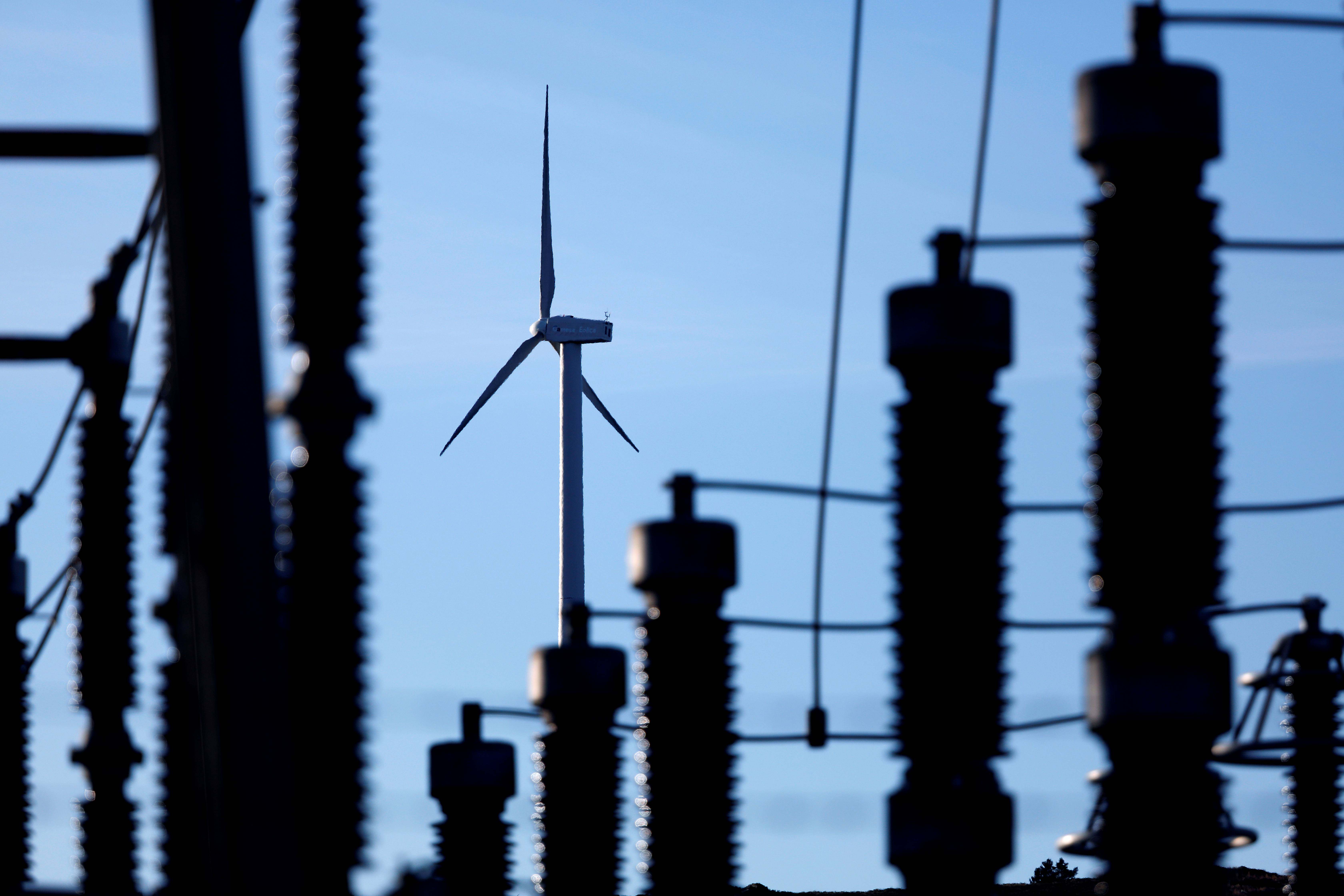 Una subestación eléctrica