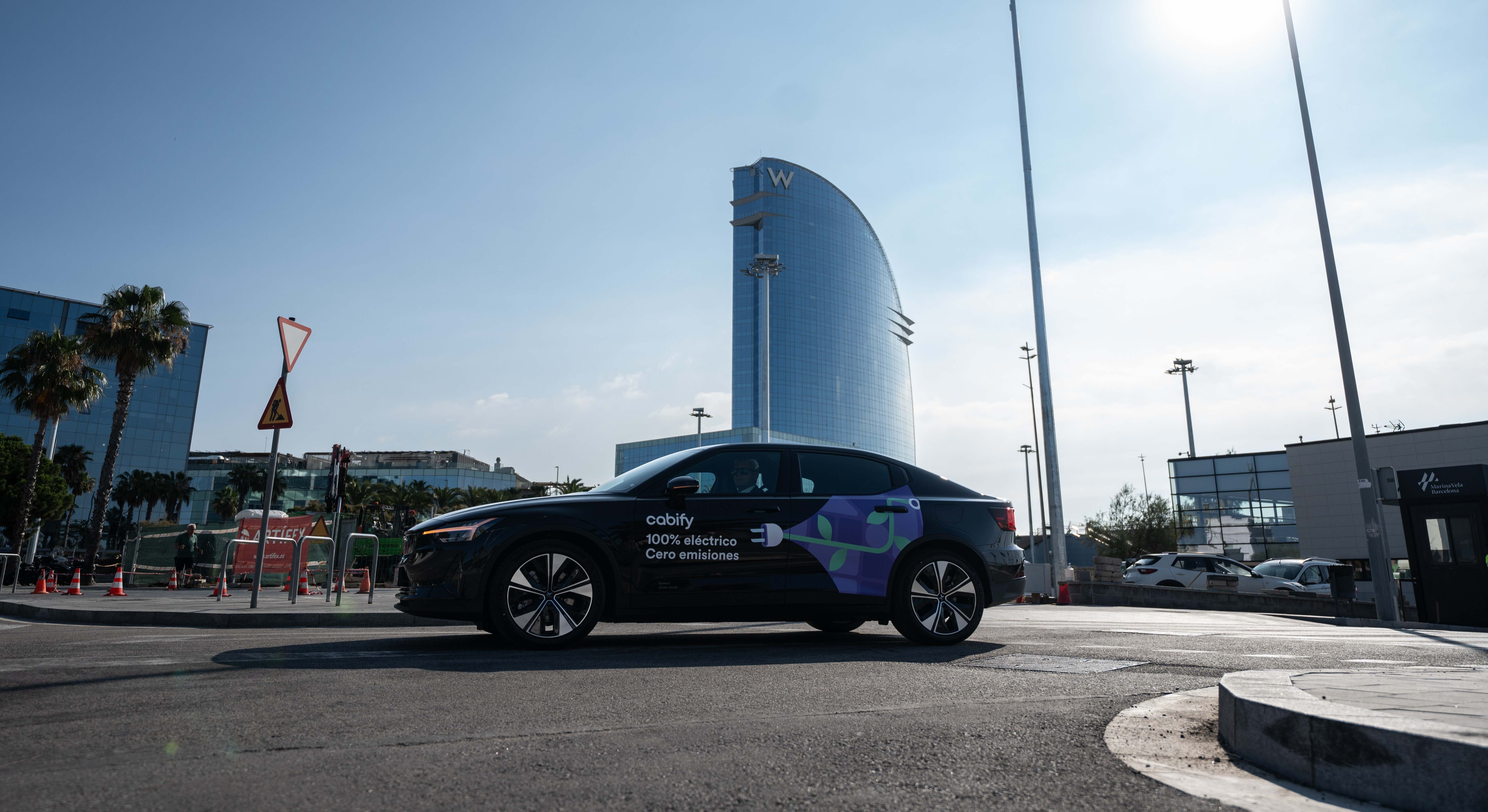 Vehículo de Cabify en el Aeropuerto de Barcelona.