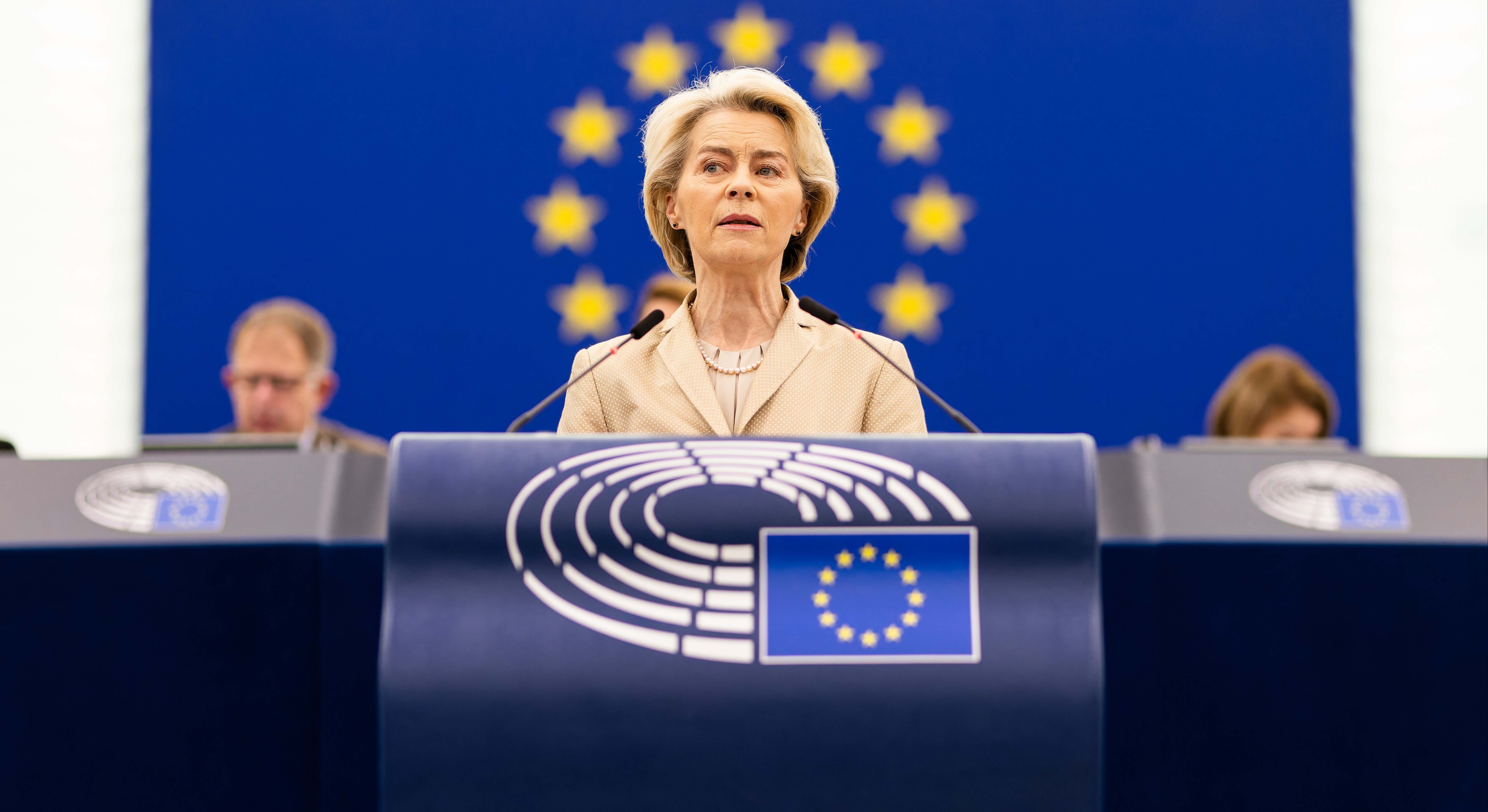 La presidenta de la Comisión Europea, Ursula von der Leyen