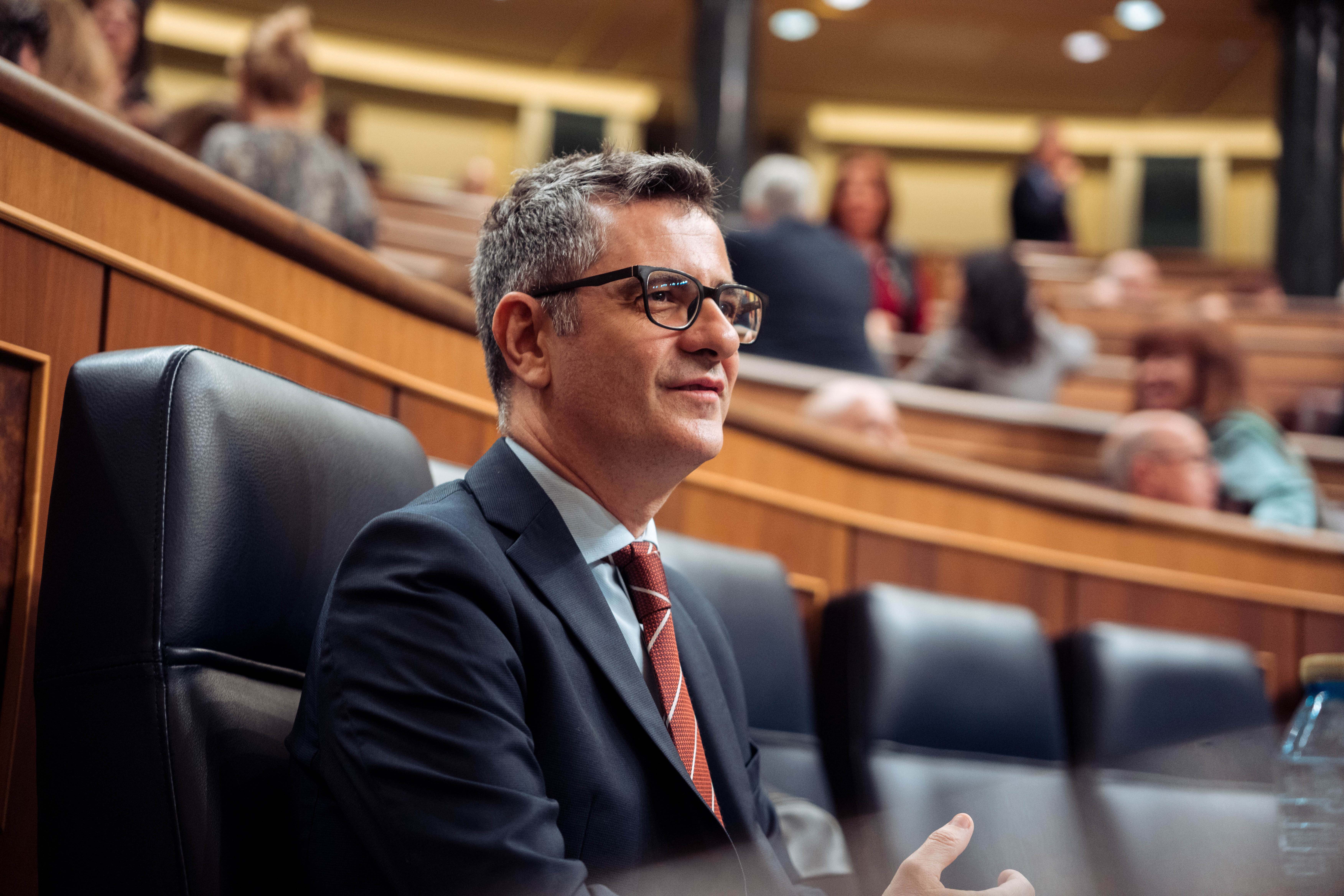 El ministro de Presidencia, Justicia y Relaciones con las Cortes, Félix Bolaños.