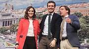 Casado presenta a Ayuso y Almeida como dos pata negra para defender las esencias del PP