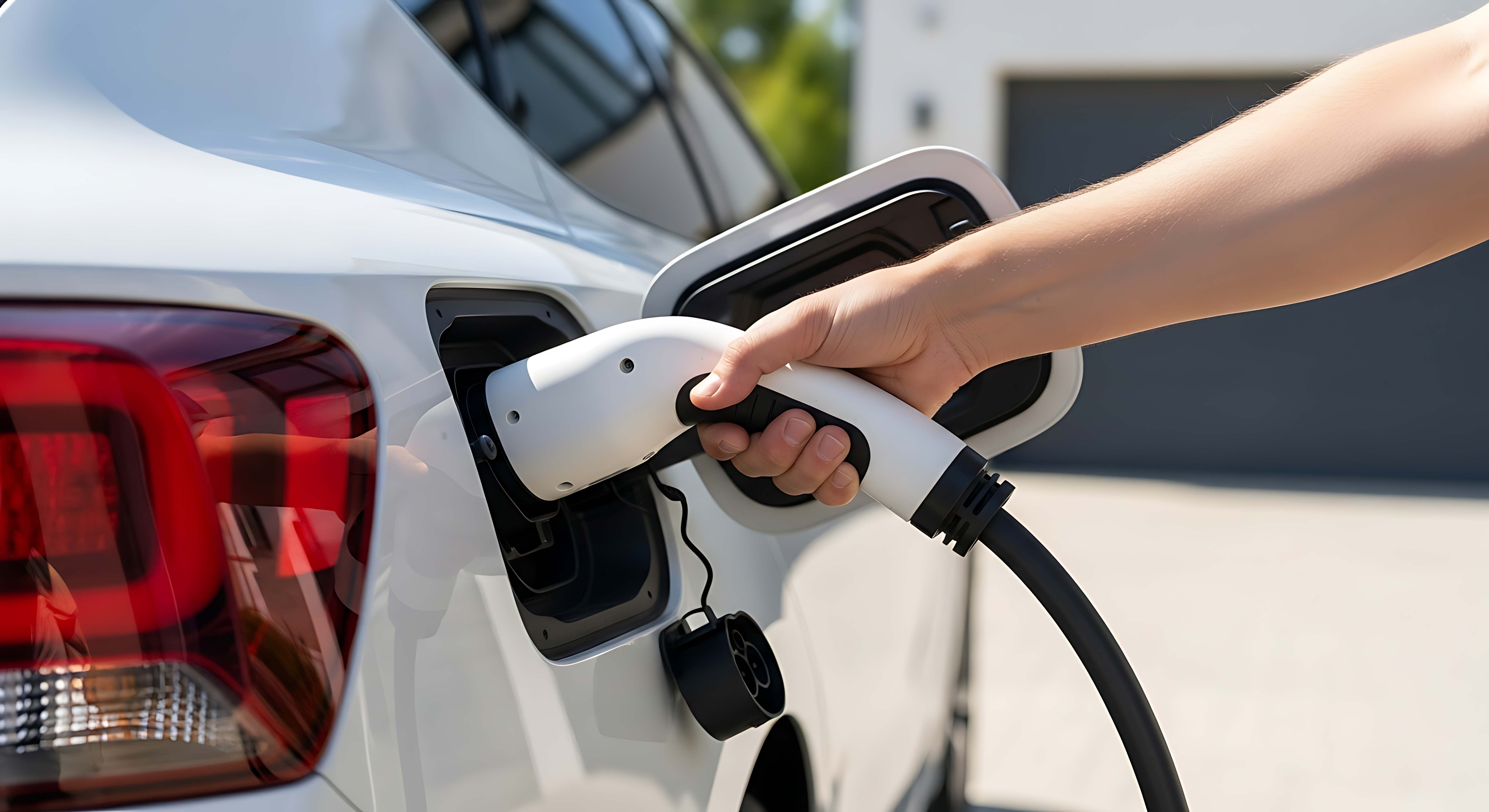 Coche eléctrico cargándose