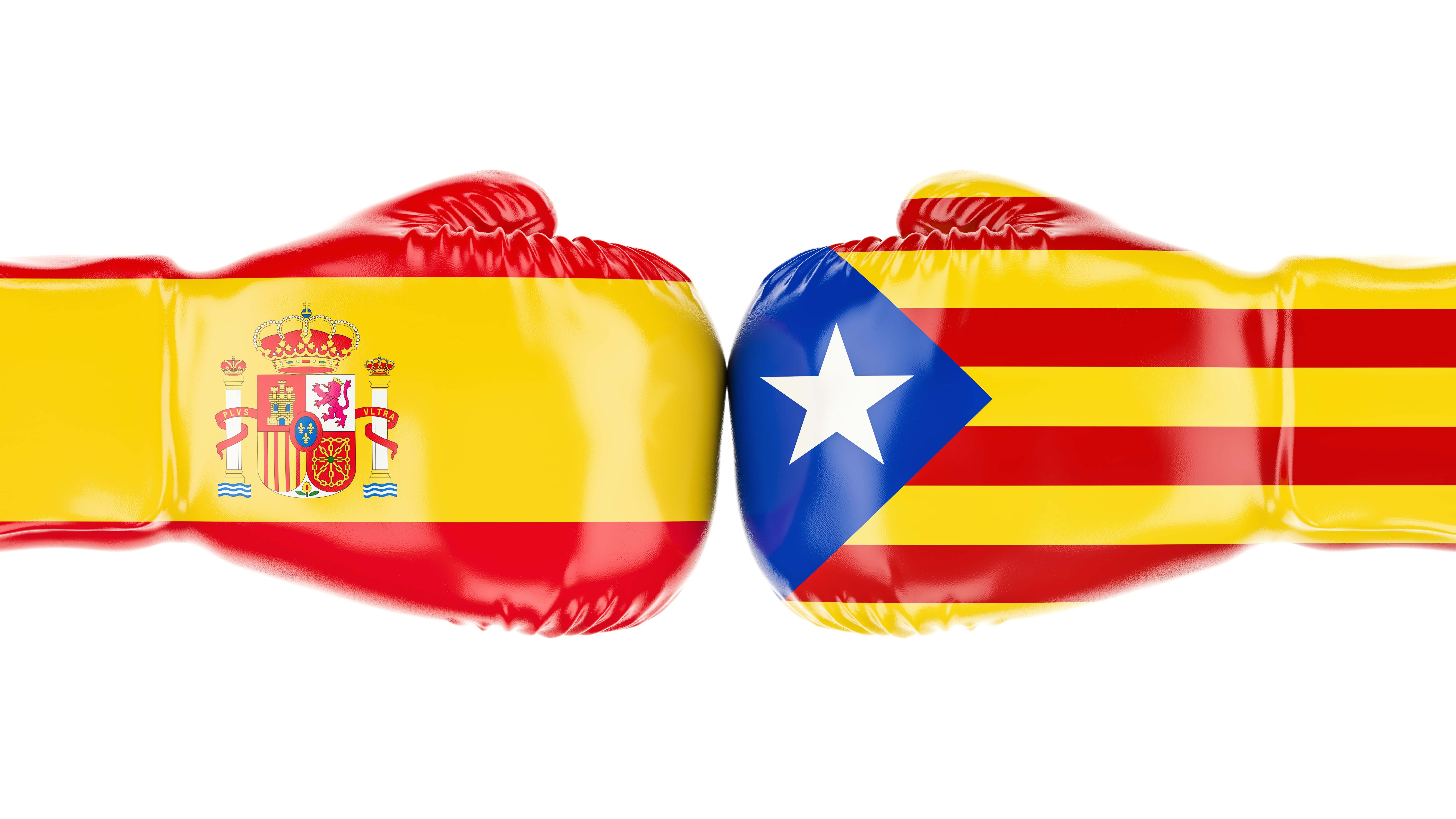 Guantes de Boxeo con bandera española y estelada
