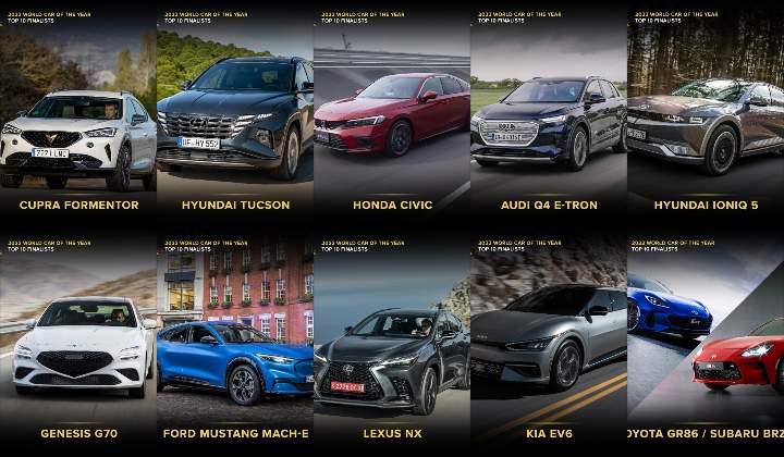 vehculos finalistas del World Car of the Year WCOTY