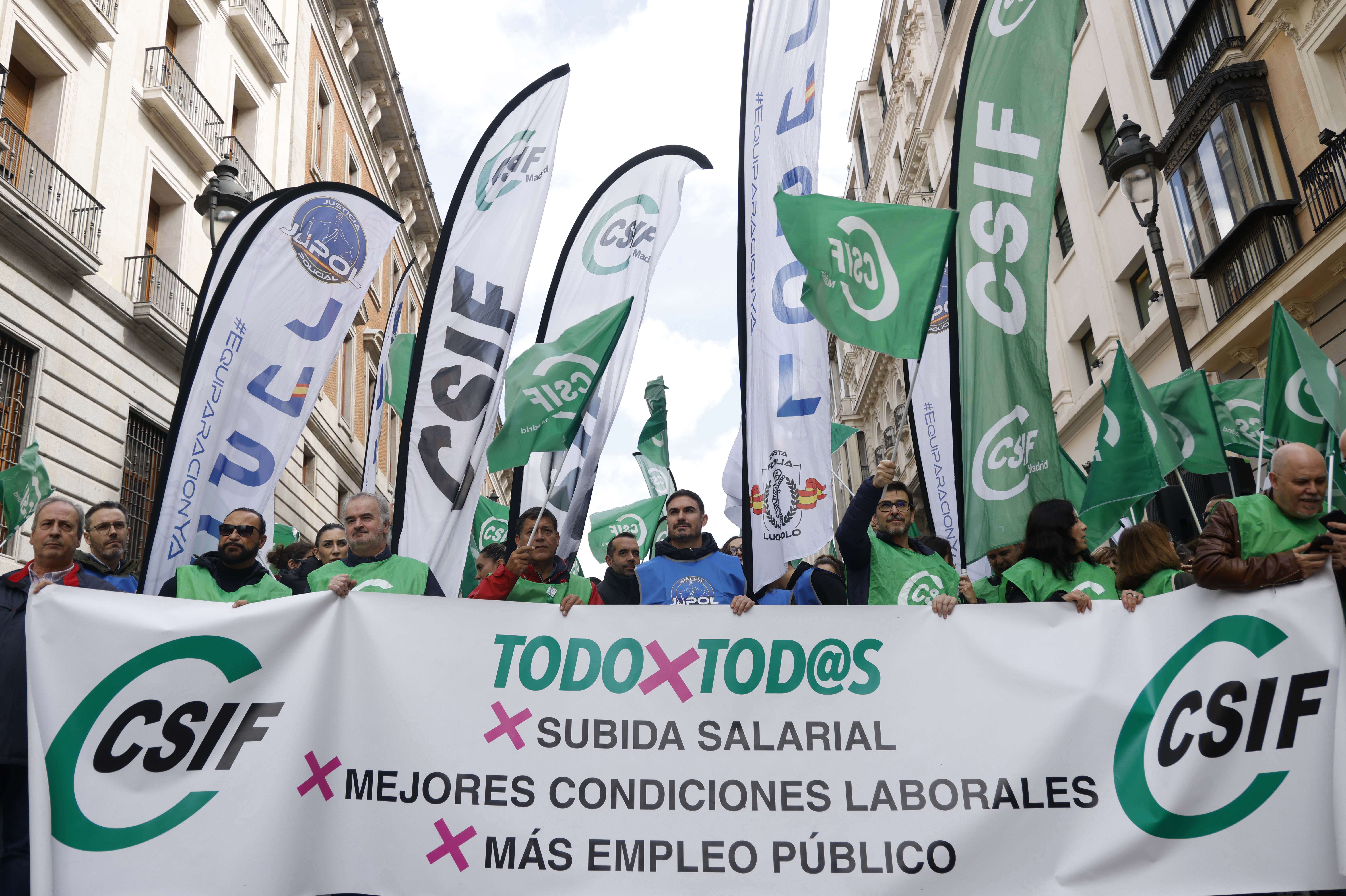 Movilizaciones de CSIF en Madrid. EFE.