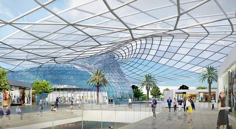 Vista de Puerto Mediterrneo el proyecto inicial de Intu tumbado por la Generalitat EE
