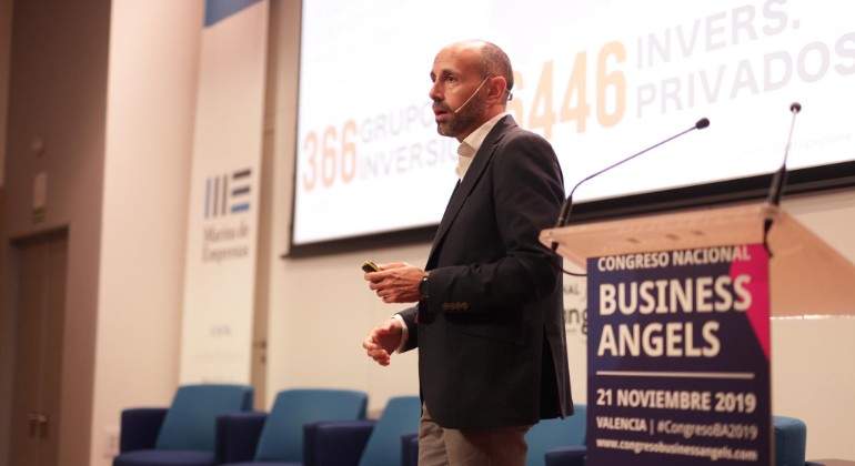 Javier Megias durante la presentacin del informe de Bankinter EE