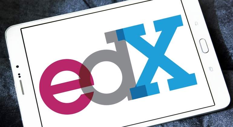 Logo de la plataforma de cursos online masivos edX