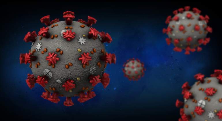 Representacin 3D del coronavirus
