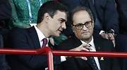 Sánchez y Quim Torra se reúnen para rebajar las tensiones del procés