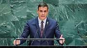 Pedro Sánchez celebra ante la ONU el logro de la exhumación de Franco