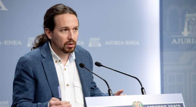 Pablo Iglesias en el Palacio de Ajuriaenea