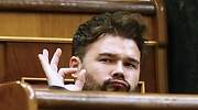 Rufián supedita el apoyo presupuestario de ERC a la absolución de los presos del procés