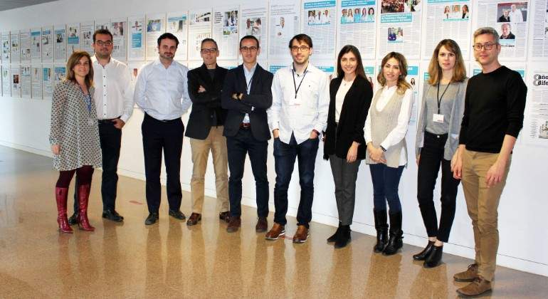 Integrantes de los equipos seleccionados y responsables del programa Corporate de Ribera Salud en Lanzadera EE