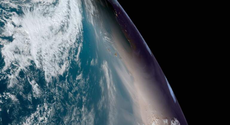 Vista de la calima desde el espacio