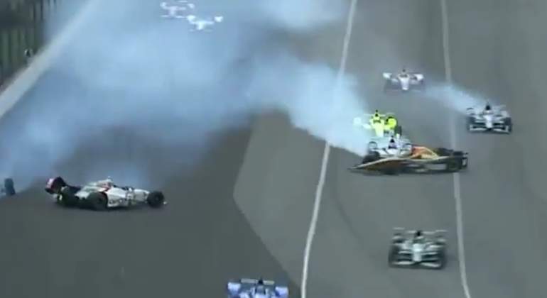 Así fue el accidente que dejó a Oriol Serviá sin poder luchar por la victoria en la Indy 500