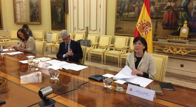 Isabel Cela durante la tercera conferencia sectorial de 2020 con las comunidades autnomas