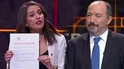 Arrimadas redacta al director de TV3 la carta para que dimita y se la entrega durante el debate electoral