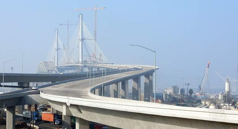 Obras del Puente Gerald Desmond en Los ngeles Estados Unidos
