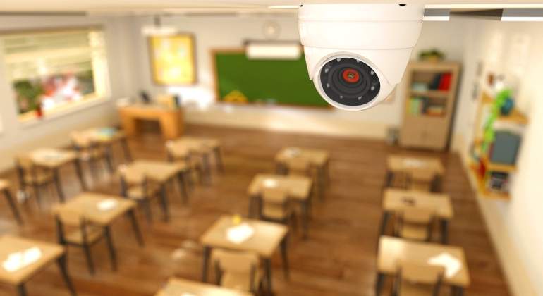 Imagen de una cmara dentro de un aula