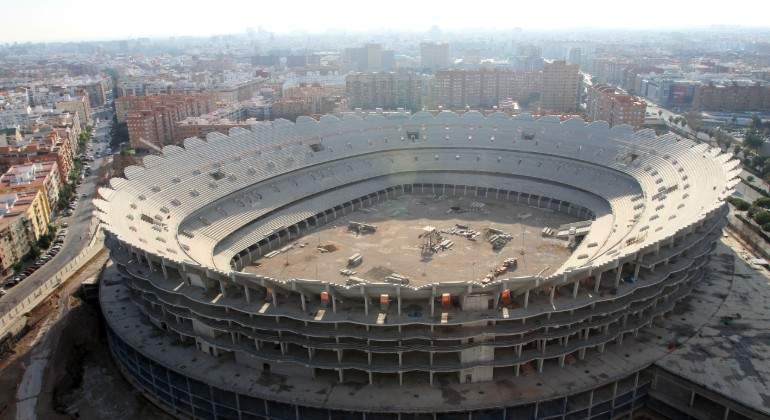 Vista del inacabado Nou Mestalla GUILLERMO LUCAS