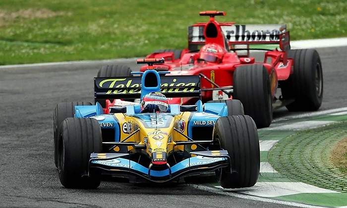 Alonso Schumacher Imola 2005