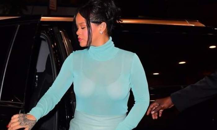 El descuido de Rihanna en plena noche por un sujetador reflectante