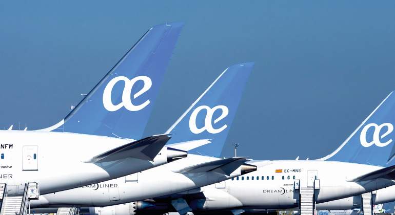 Varios aparatos Boeing Dreamliner de la flota de Air Europa