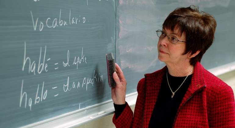 Una profesora de espaol