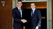 Casado confirma a Sánchez que no apoyará los Presupuestos ni la renovación de las instituciones mientras siga con Podemos
