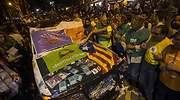 Noche de tensión en Cataluña por las protestas tras los registros de la Guardia Civil a la Generalitat