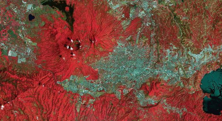 Imagen desde el espacio de San Salvador