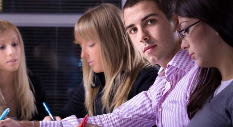 Alumnos de una escuela de negocios