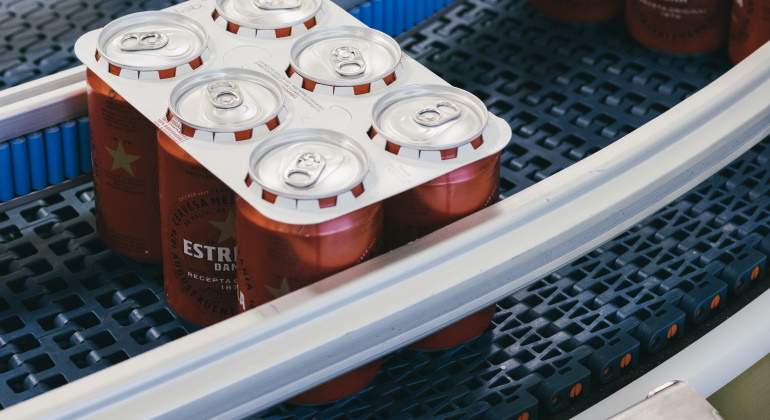 Embalaje de cartn 100 biodegradable del pack de latas de Estrella Damm