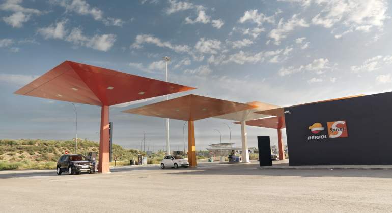 Una estacin de servicio de Repsol