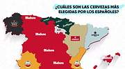 Dime qué cerveza bebes y te diré de dónde eres: el mapa con las birras preferidas en toda España