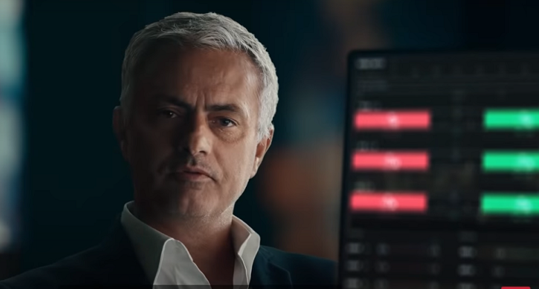 Jos Mourinho en una imagen del vdeo promocional de XTB