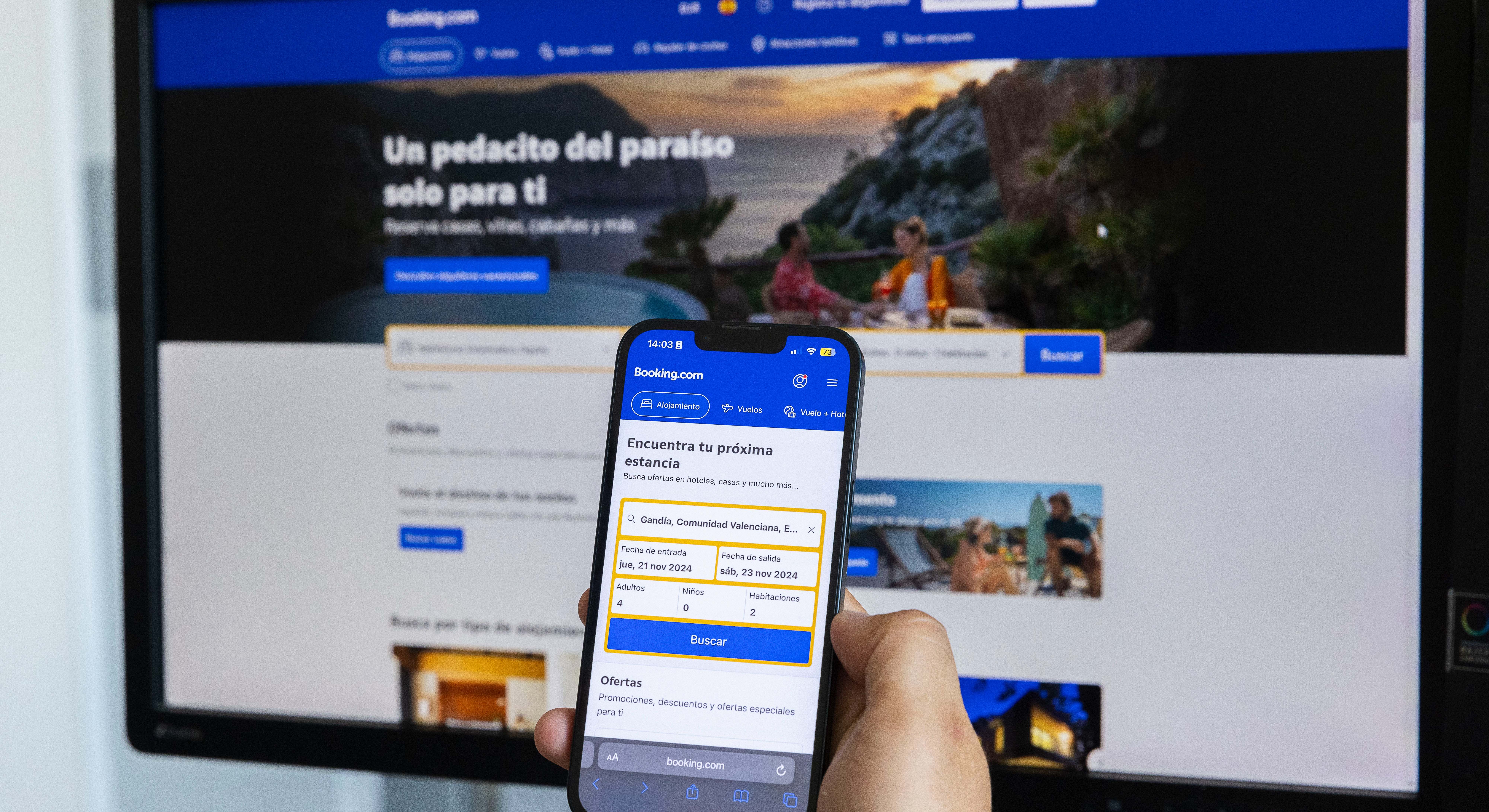 App y web de Booking.com. / Alberto Martín Escudero