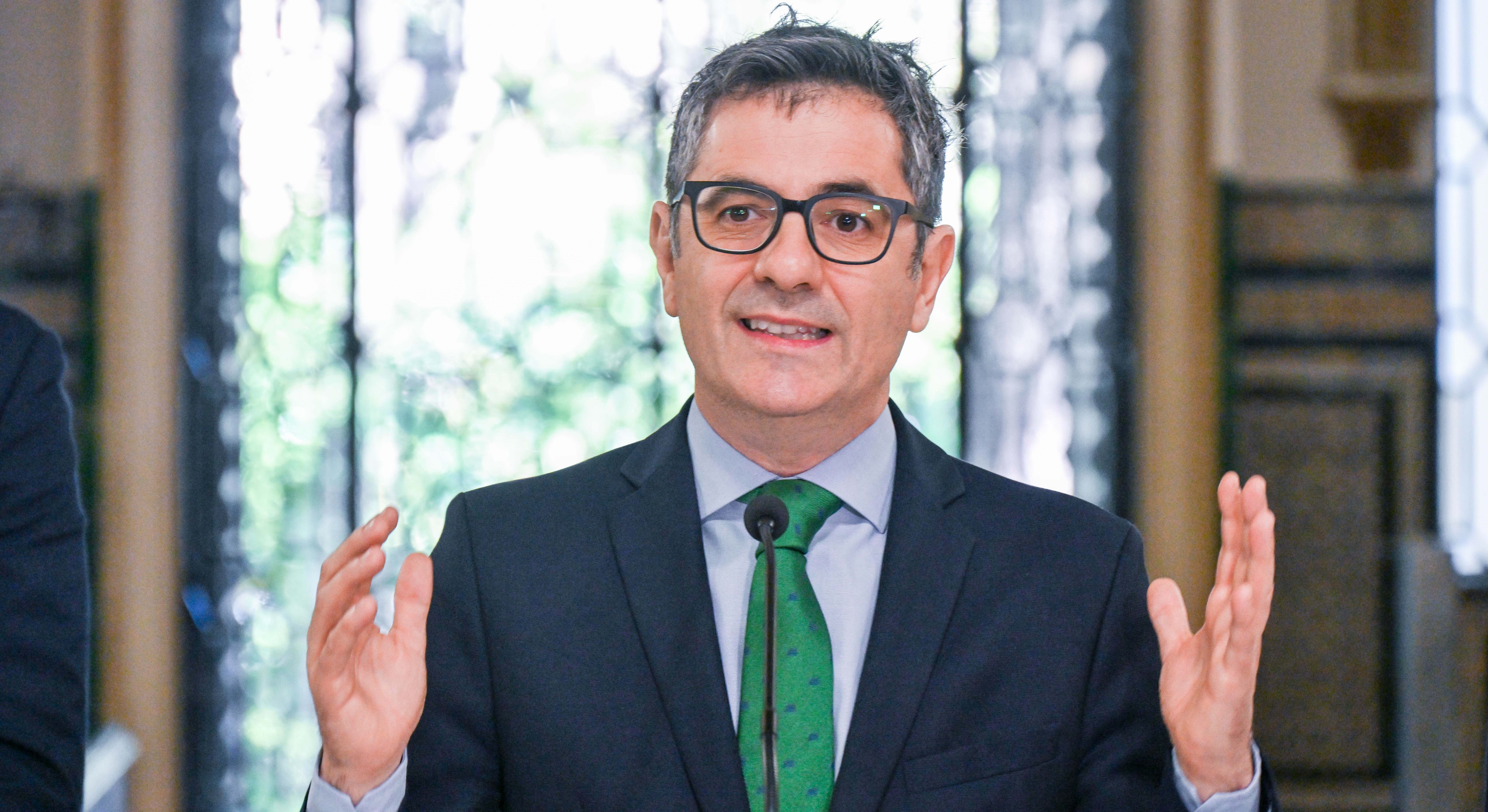 El ministro de la Presidencia, Justicia y Relaciones con las Cortes, Félix Bolaños