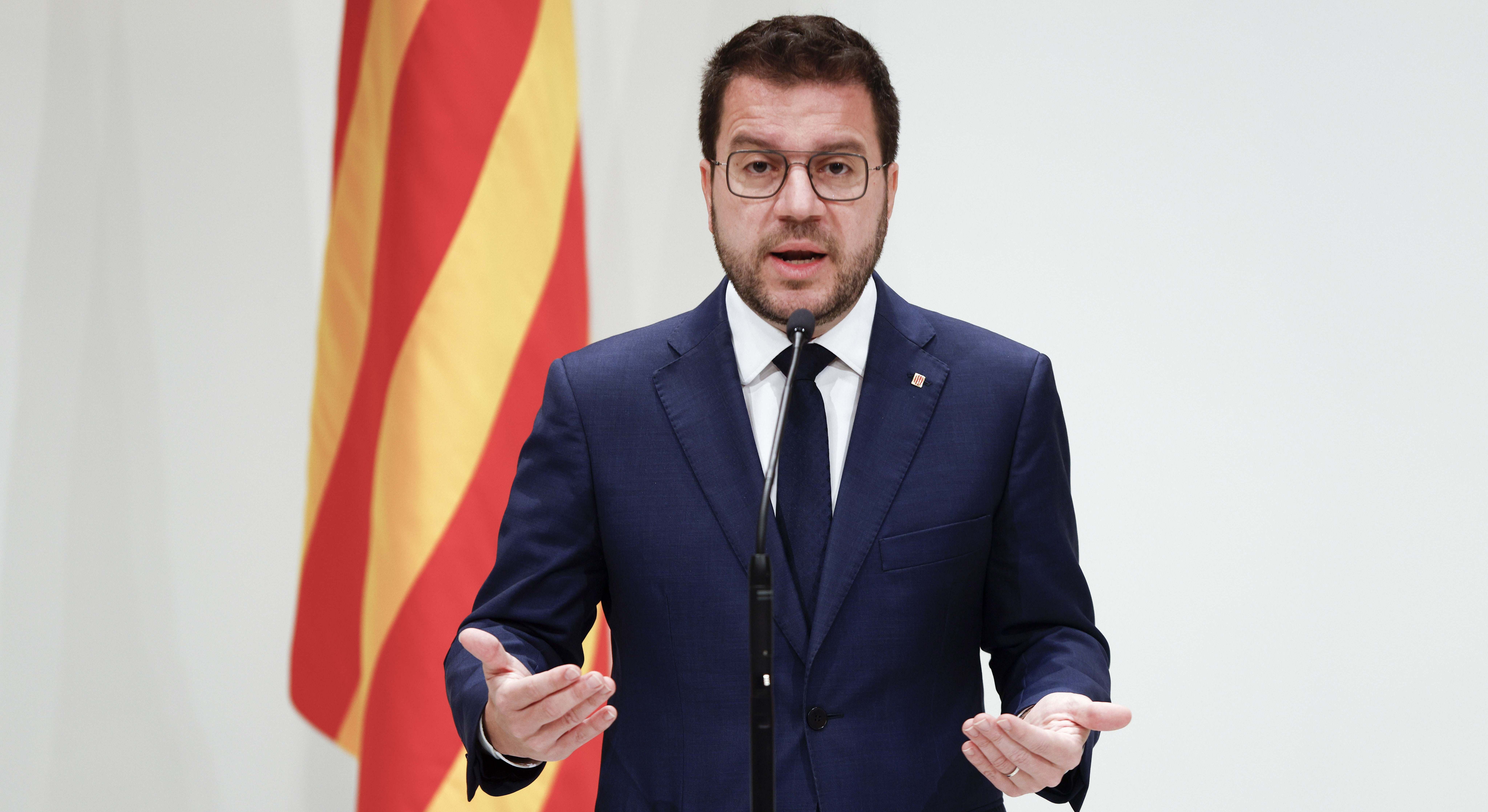 El presidente en funciones de la Generalitat, Pere Aragonès. eE