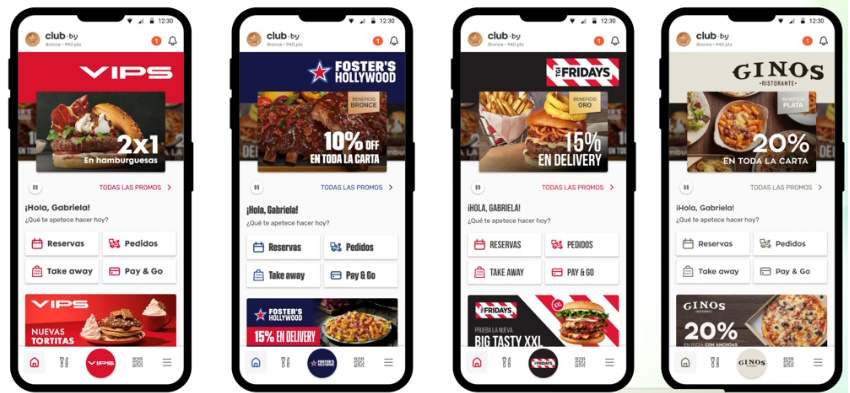 Alsea ha integrado cuatro de sus marcas bajo la misma app de fidelización Club By.