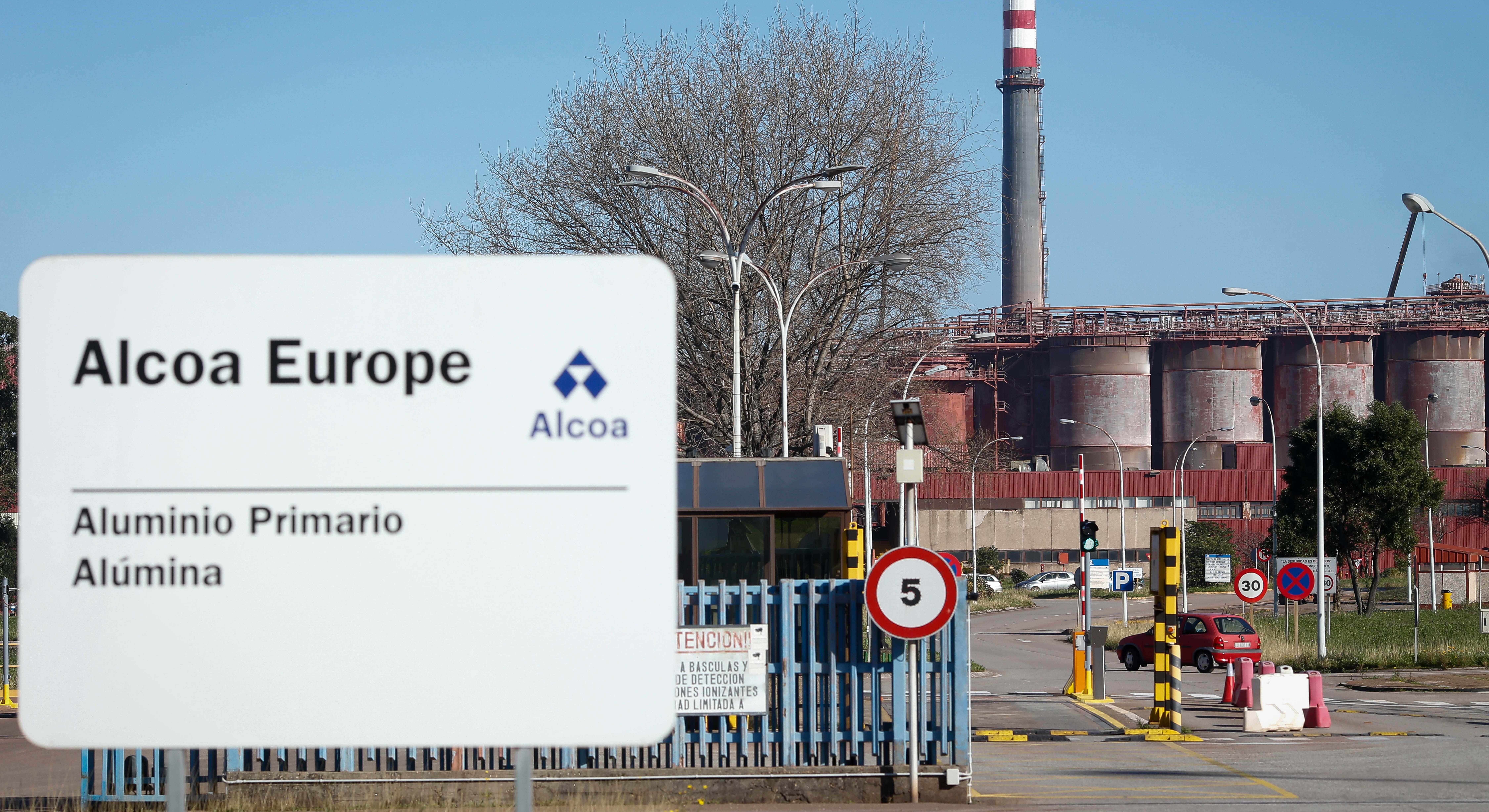 La fábrica de Alcoa, a 24 de enero de 2024, en San Cibrao, Lugo, Galicia (España).