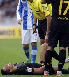 Alexis Sánchez se ha lesionado en Anoeta.