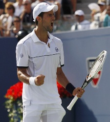 Djokovic celebra su clasificación para la final