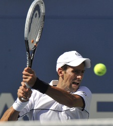Novak Djokovic, durante su estreno en el US Open ante Conor Niland