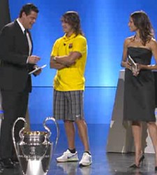 Carles Puyol, durante la gala de la UEFA