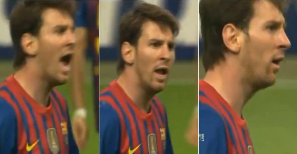 Vídeo | La <b>bronca de Messi a Tello</b> por no dársela en una clara ocasión de gol