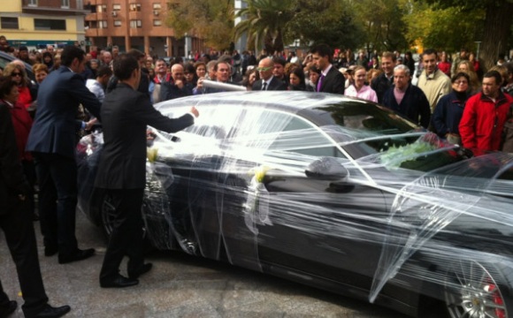 Coche de novios de Alberto Contador y Macarena