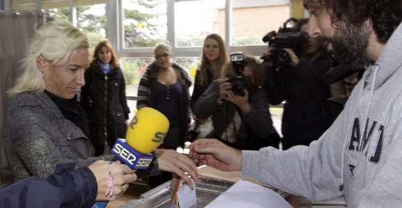 Marta Domínguez vota